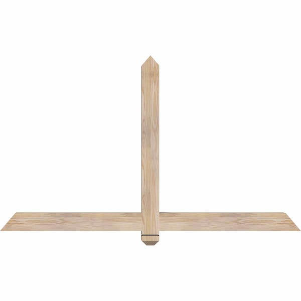 Ekena Millwork Eugene Smooth Timber Gable Bracket, Douglas Fir, 60"W x 35"H x 3 1/2"D x 3 1/2"F, 14/12 Pitch GBW060X35X0404EUG00SDF - main